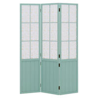 PARAVENT 3-tlg. 120/170 cm Türkis Landhausstil - Türkis, Holz (120/170/2cm) - Homestyle4u