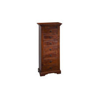 KOMMODE Akazie 47x43x112 nougat lackiert OXFORD #523 - Dunkelbraun, Holz (47/112/43cm) - Massivmoebel24