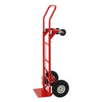 STAHLROHR-SACKKARRE mit Standardschaufel und Gummibereifung HxBxT 133x55x46cm Traglast 200kg Rot - Rot, Kunststoff (46/55/135cm) - PROREGAL