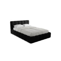 POLSTERBETT mit Bettkasten und Lattenrost 160x228 Schwarz - Schwarz, Kunststoff/Textil (140/200cm) - Makamii