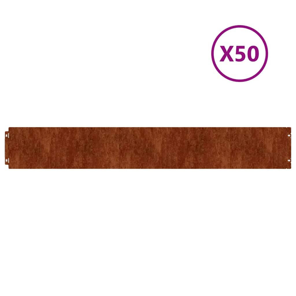 vidaXL Rasenkante, Rost 1.5x15x103 cm