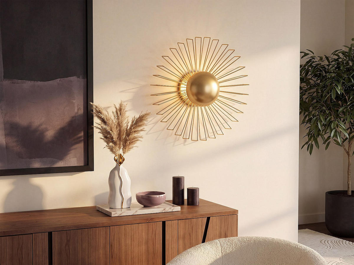 WANDLAMPE - 45 x 18 - metall - goldfarben Zyma - Goldfarben, Metall (45/45/18cm) - Vente-Unique