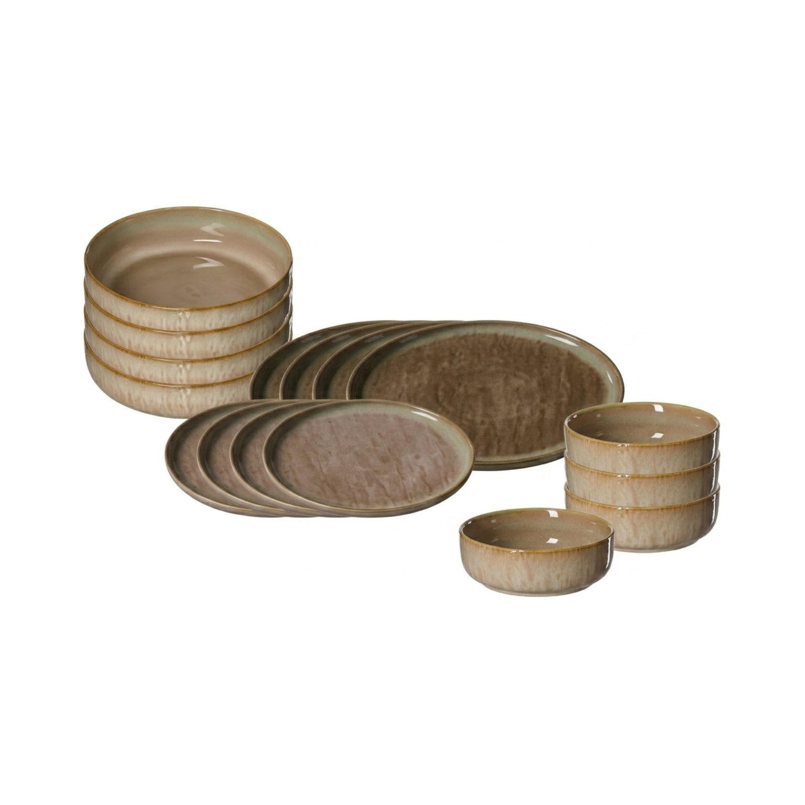 EINSTEIGER-SET Tortosa braun 16-tlg. - Braun, Keramik (2/2/2cm) - Ritzenhoff Breker