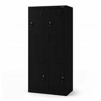 KLEIDERSCHRANK L-Form JULIA 185x80x45 cm - Schwarz, Metall (80/185/45cm) - Jan Nowak