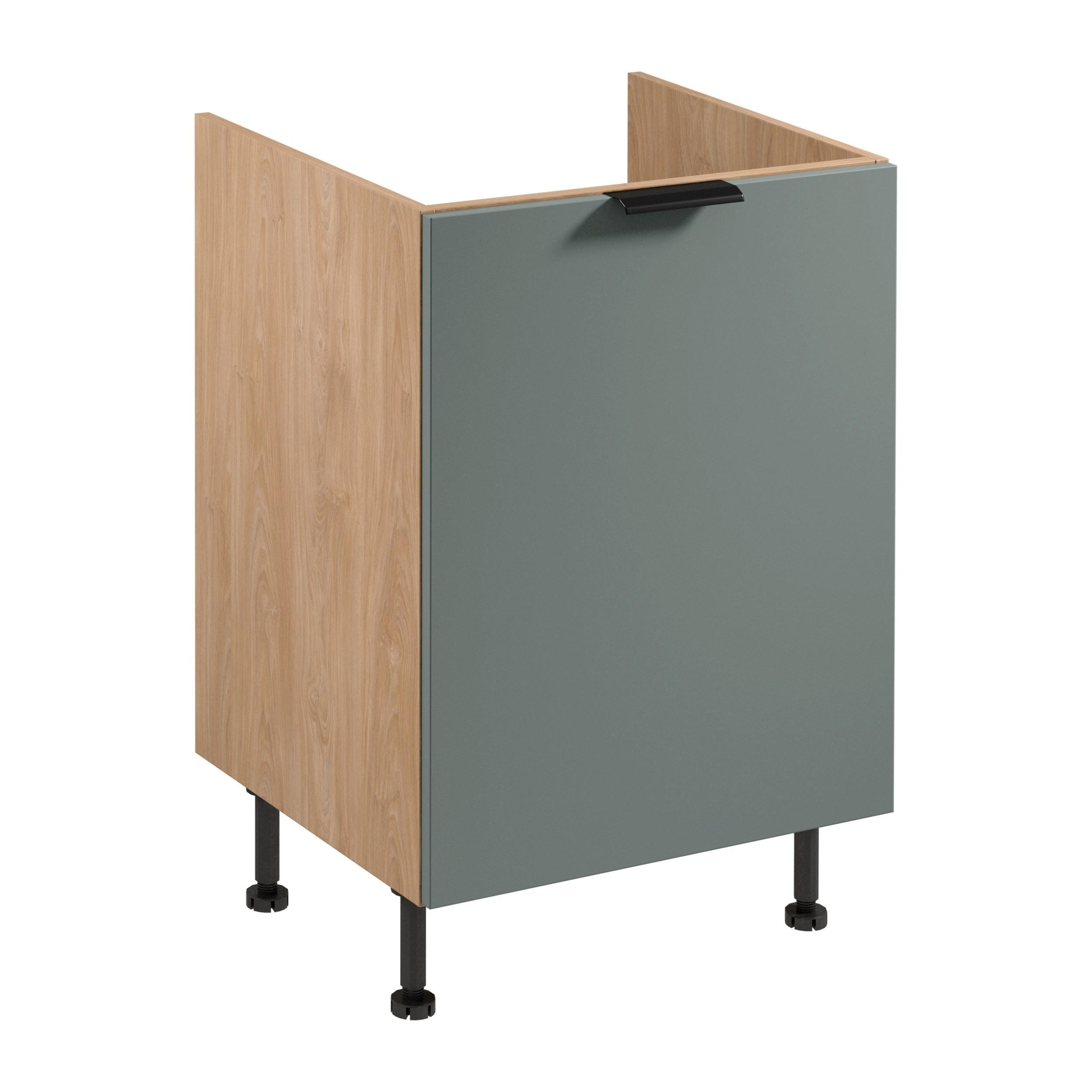 SPÜLENUNTERSCHRANK mit Sortiereinsatz D60ZS AX – Sorento Grün Sonoma Eiche – Grün / Sonoma Eiche - Sonoma Eiche/Grün, Holzwerkstoff (60/87/52cm) - ROYAL24_MARKT