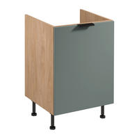 SPÜLENUNTERSCHRANK mit Sortiereinsatz D60ZS AX – Sorento Grün Sonoma Eiche – Grün / Sonoma Eiche - Sonoma Eiche/Grün, Holzwerkstoff (60/87/52cm) - ROYAL24_MARKT