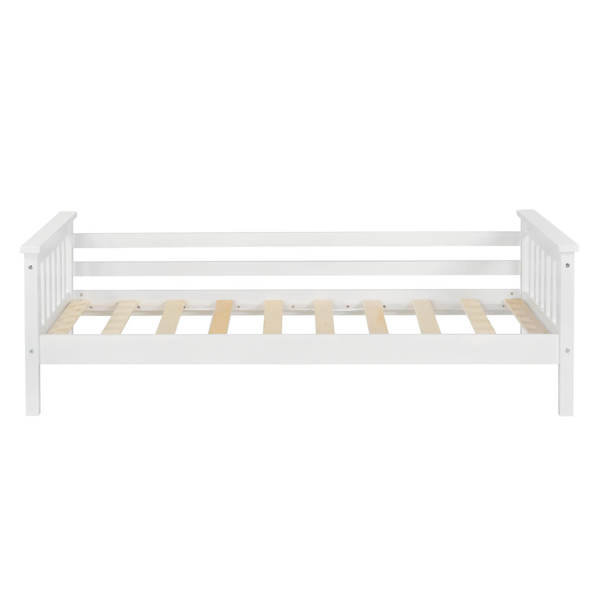 KINDERBETT Nuuk - Weiß, Holz (80/160cm) - [en.casa]