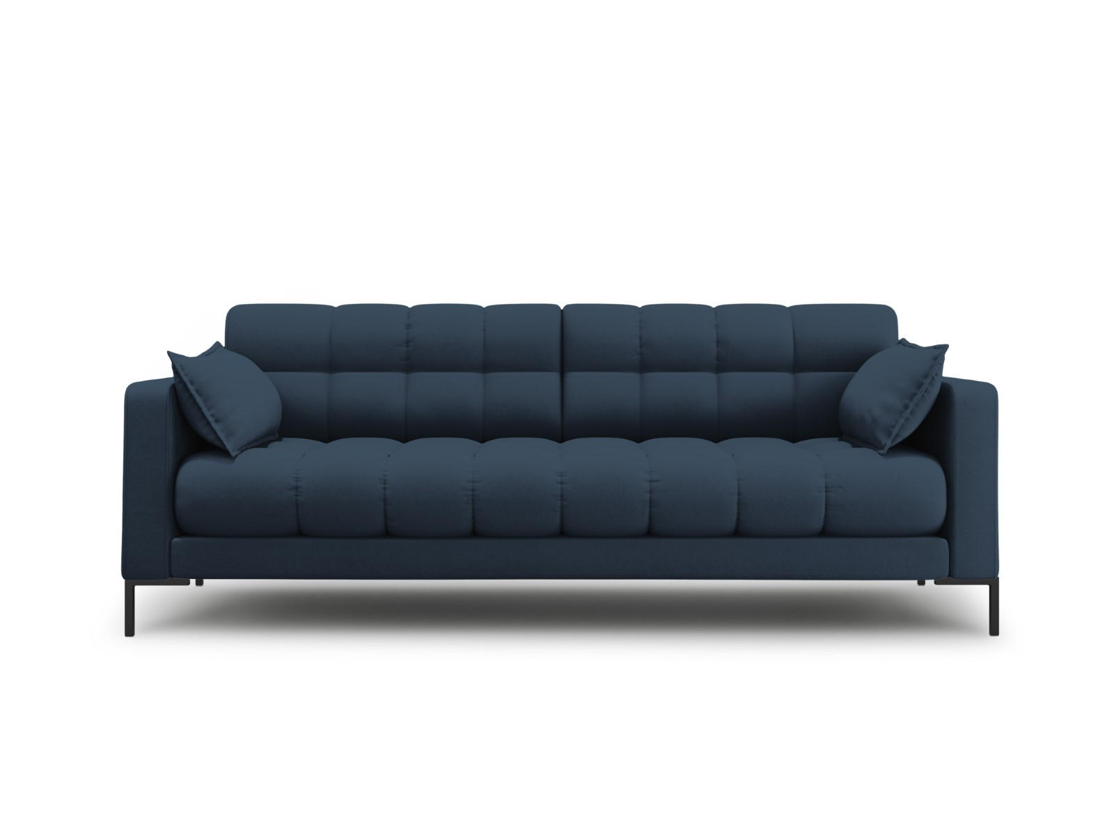 SOFA Mamaia aus strukturiertem Stoff blau 3 Sitzplätze - Blau, Textil (92/75/177cm) - Micadoni