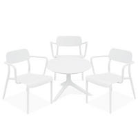 GARTENMÖBEL-SET GALIO, 4-tlg - Weiß, Kunststoff - KONSIMO®