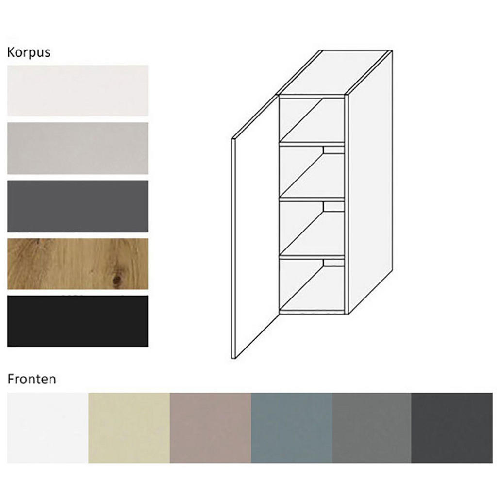 Thumbnail - Feldmann-Wohnen Küchenhängeschrank, Weiß, Schwarz, Holz, 4 Fächer, Rechteckig, 20x96x32.5 cm, Küchen, Küchenmöbel, Küche...
