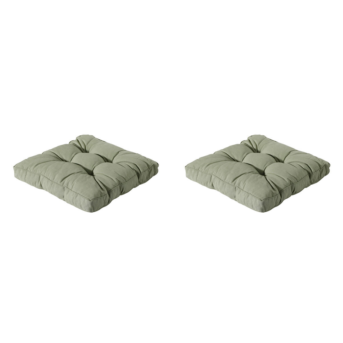 SITZKISSEN Panama 60/60 cm 2er-Set - Hellgrün, Textil (60/8/60cm) - Madison