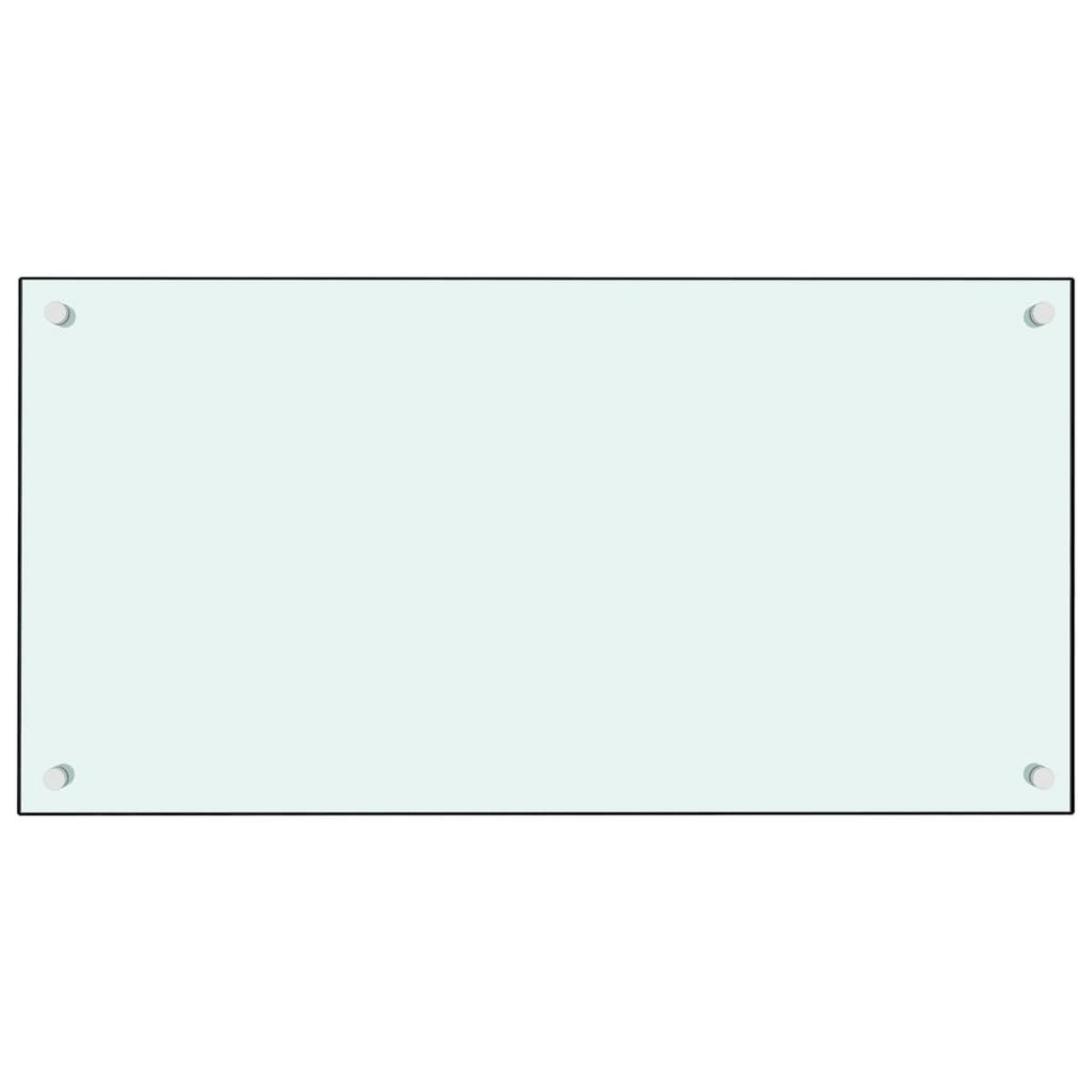 KÜCHENRÜCKWAND Glas 80x40 cm Weiß Wand-Spritzschutz - Weiß, Glas (80/40/0.6cm) - DELUKE