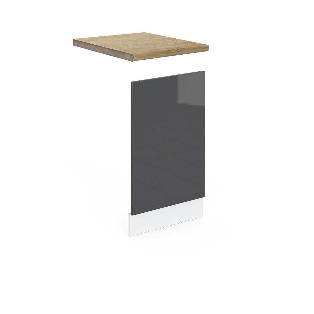 FRONTBLENDE R-Line Anthrazit Hochglanz 45 cm, AP Eiche - Anthrazit/Weiß, Holzwerkstoff (45/57.2/1.6cm) - Vicco