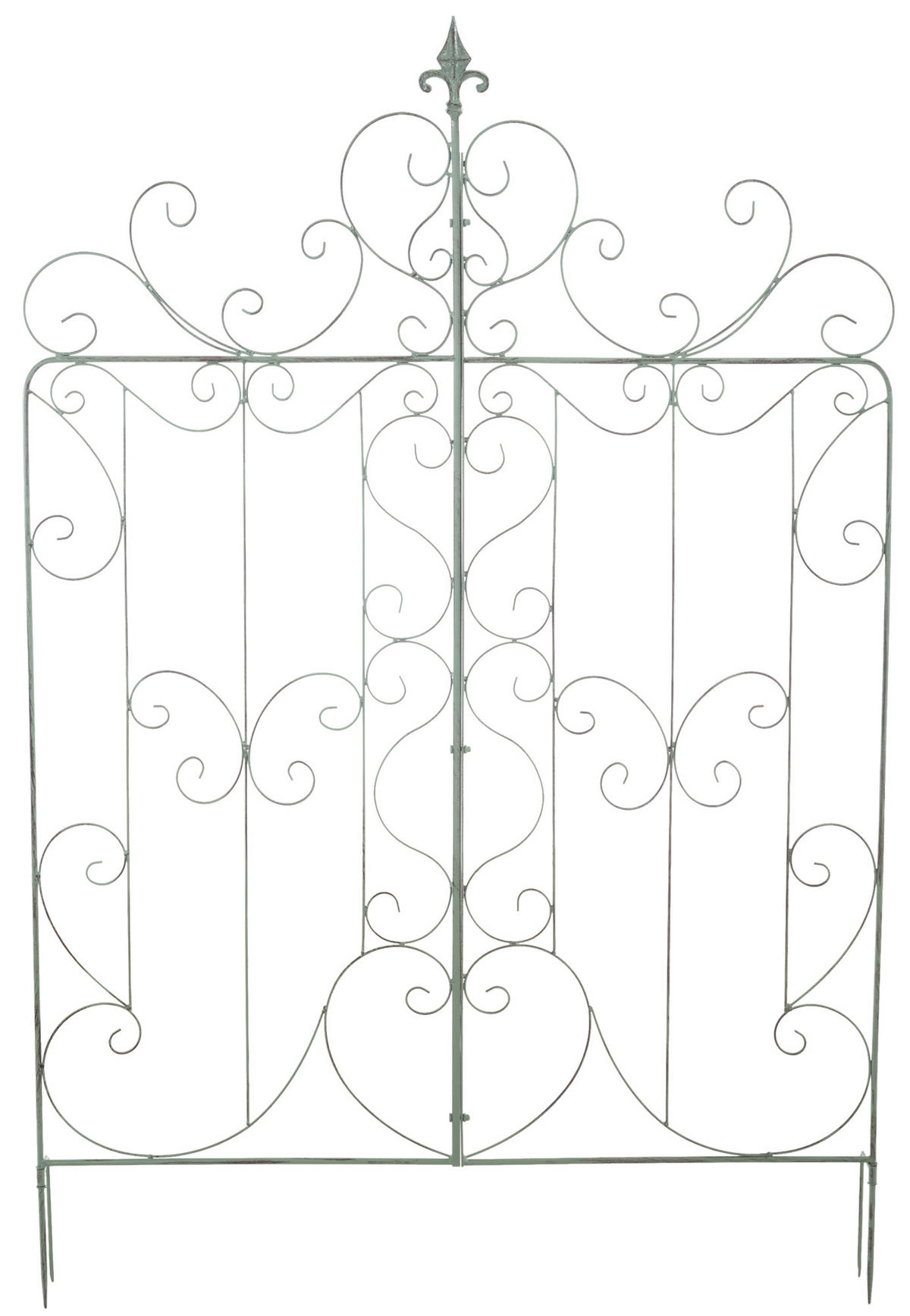 RANKGITTER Mandarin - 2er Set antik-grün - Grün, Metall (99/133/7cm) - TPFLiving