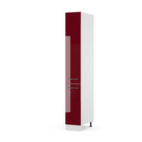 APOTHEKERSCHRANK Fame-Line Bordeaux Hochglanz 30 cm - Bordeaux/Weiß, Holzwerkstoff (30/206.8/58cm) - Vicco