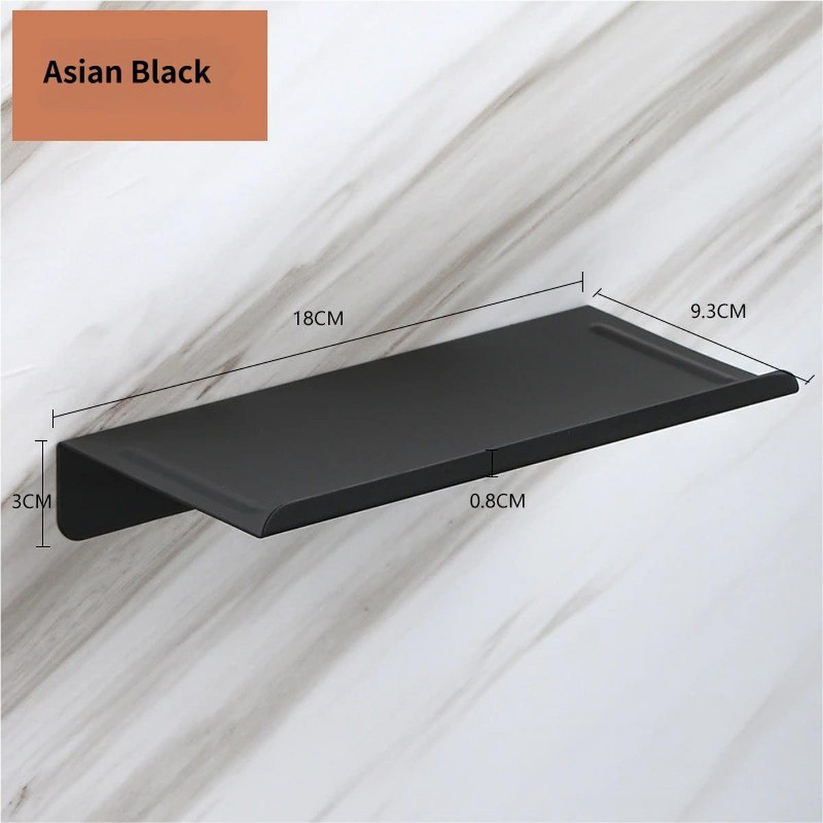 BADEWANNENABLAGE – 18 x 9,5 x 5,5 cm – Schwarz - Schwarz, Metall (19/7/11cm)