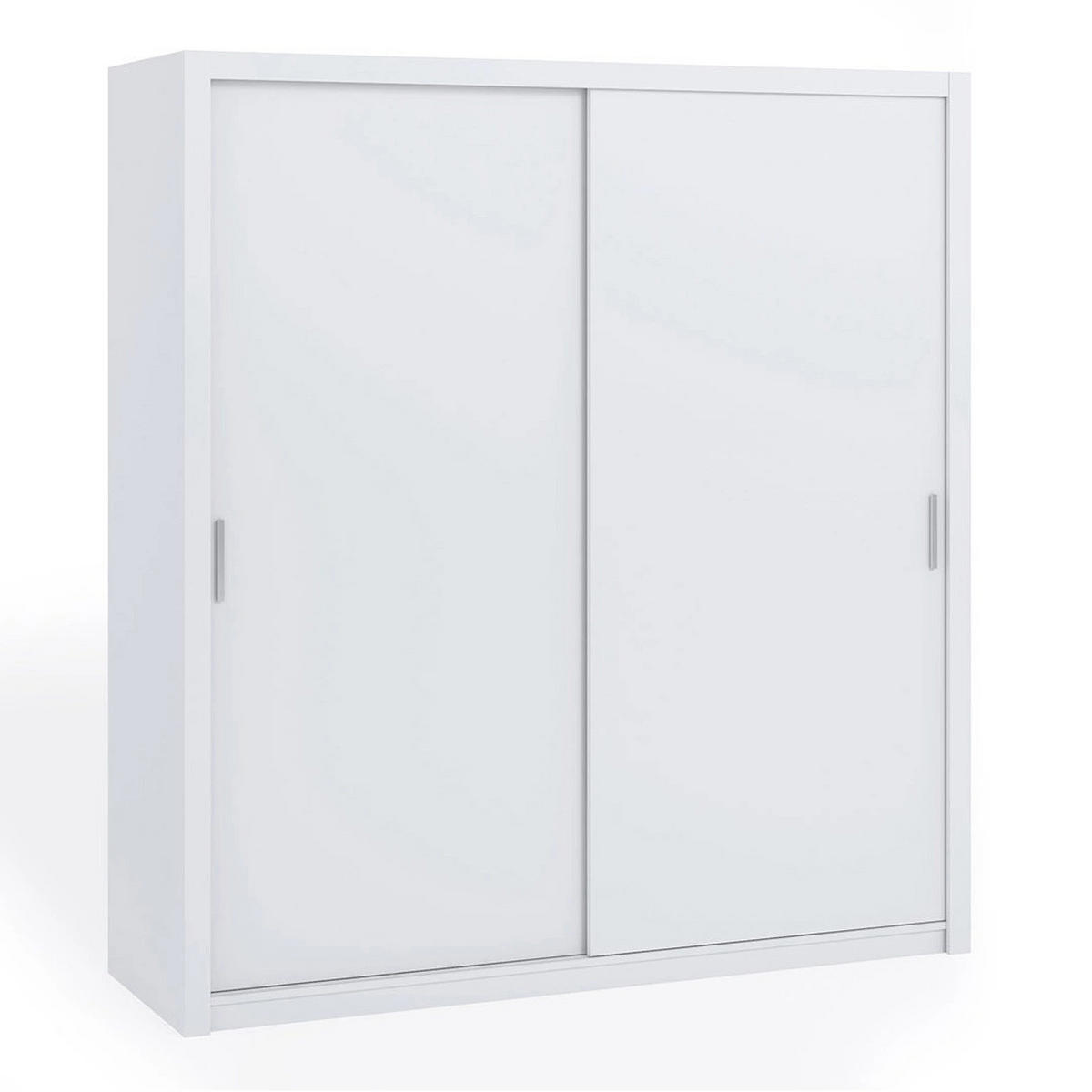 SCHIEBETÜRENSCHRANK Tamiza 200/215/62 2-türig - Silberfarben/Weiß, Holzwerkstoff/Kunststoff (200/215/62cm) - Ravio