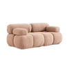 2-SITZER-SOFA Chenille Stoff Pink - Pink/Koralle, Kunststoff/Textil (190/70/96cm) - Makamii