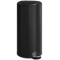 KOŠ na odpadky z kovu a plastu, černý - černá, kov (30/63.5/36cm) - HOMCOM