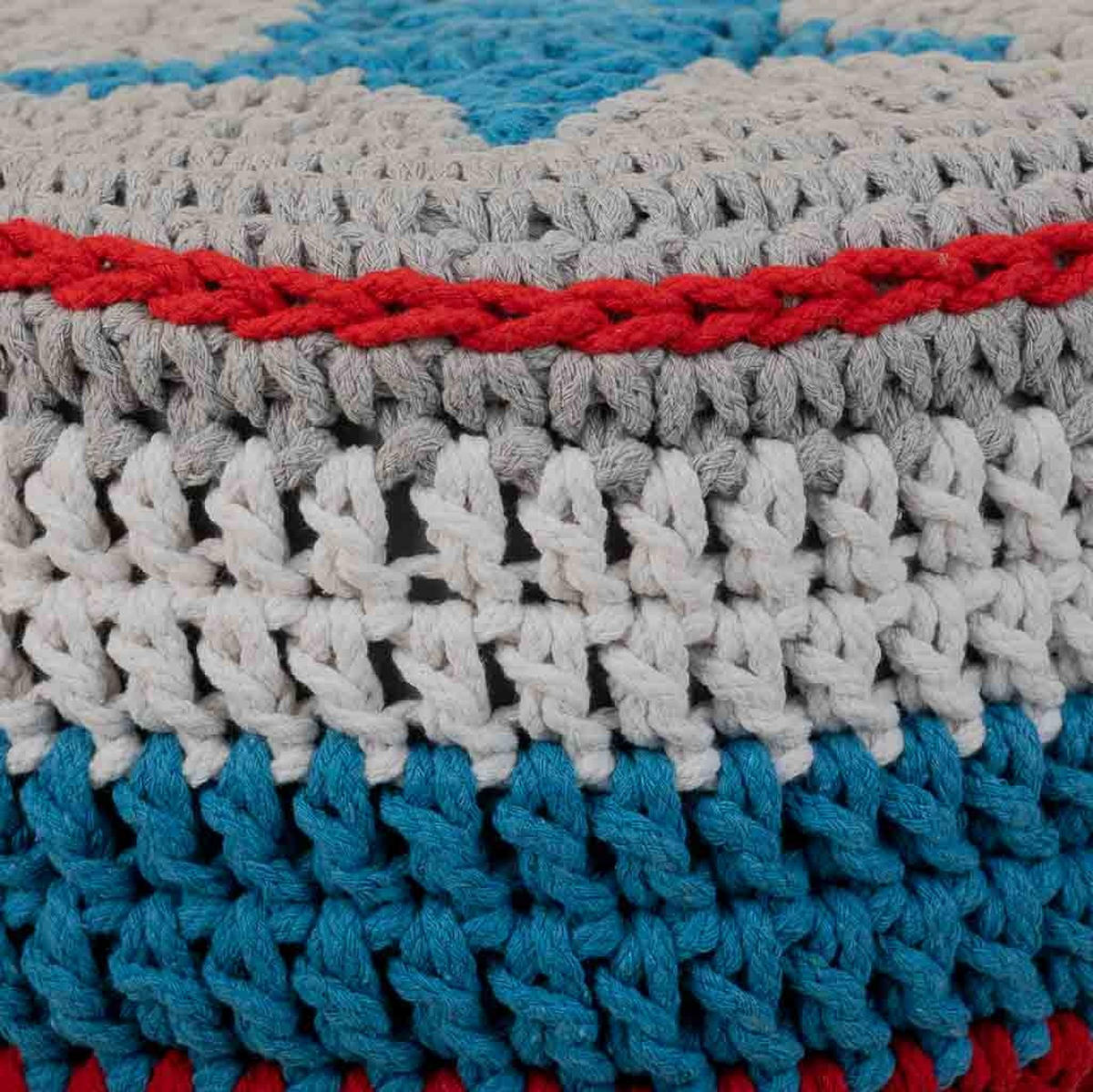 HOCKER aus Holz und Baumwolle, blau, 32x44cm - Multicolor, Holzwerkstoff (32/44/32cm) - Wanderlust