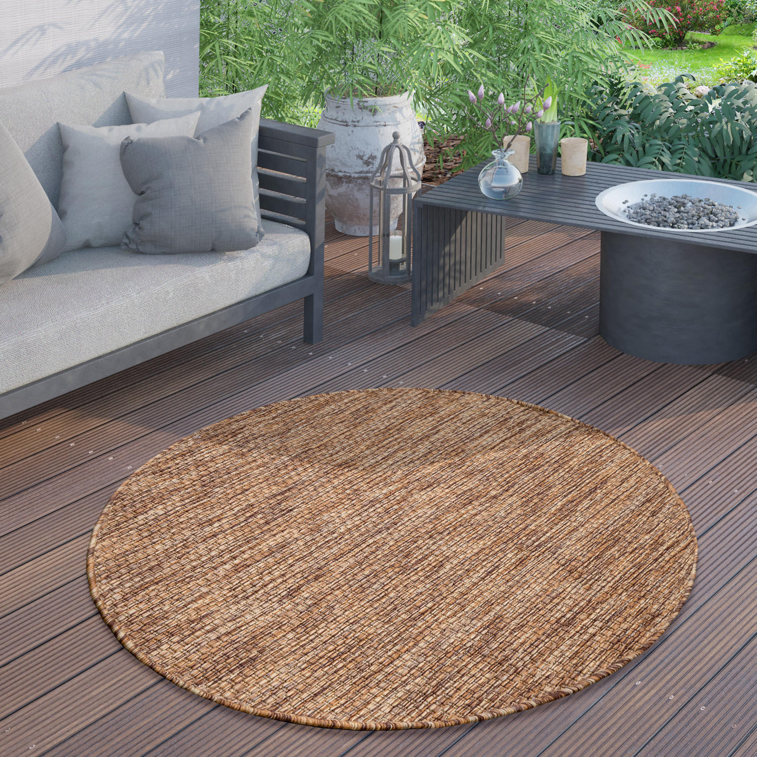 OUTDOORTEPPICH 200/200 cm Venedig 165 - Braun, Textil (200/200cm) - Paco Home