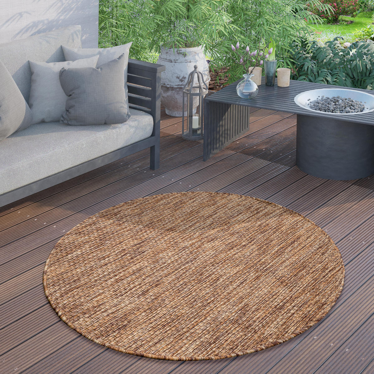 OUTDOORTEPPICH 200/200 cm Venedig 165 - Braun, Textil (200/200cm) - Paco Home