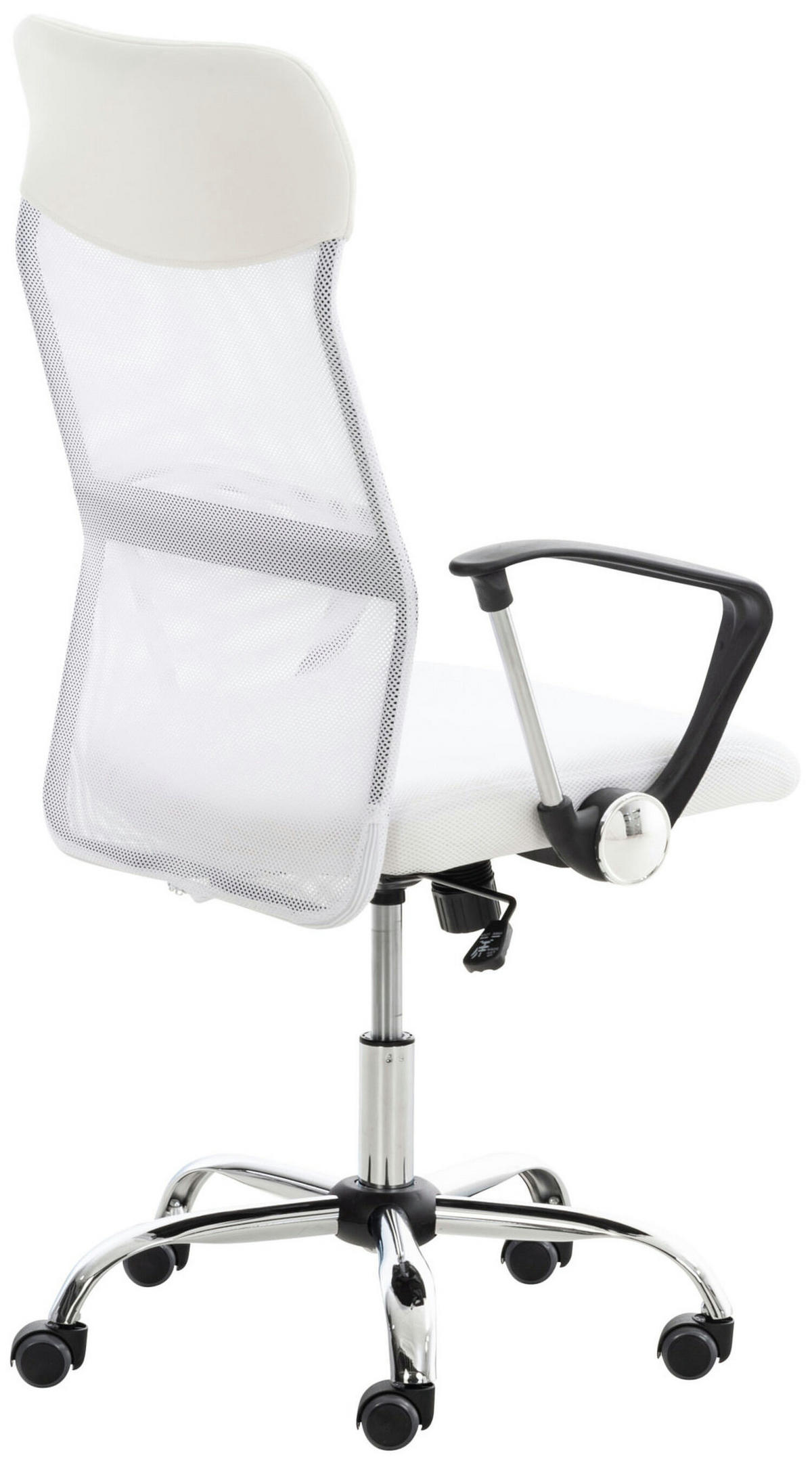 BÜROSTUHL Waterloo, Kunstleder Weiß - Weiß, Textil/Metall (60/118/53cm) - TPFLiving