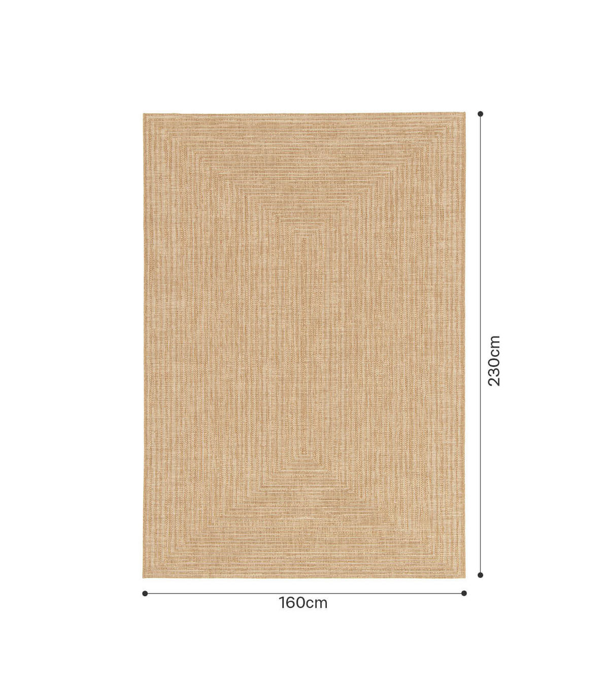 OUTDOORTEPPICH Der Natürliche - Beige, Kunststoff (160/230cm) - Mokebo