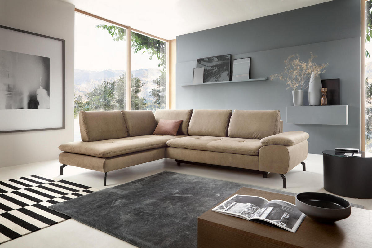 ECKSOFA VESPA Grün 271x206x82 cm - Grün, Textil (271/206cm) - FURNLUX