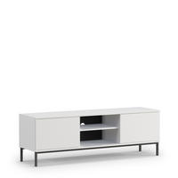 TV-LOWBOAARD Dallas 2D 150 cm Weiß - Schwarz/Weiß, Holzwerkstoff/Metall (150/50/41cm) - Ravio