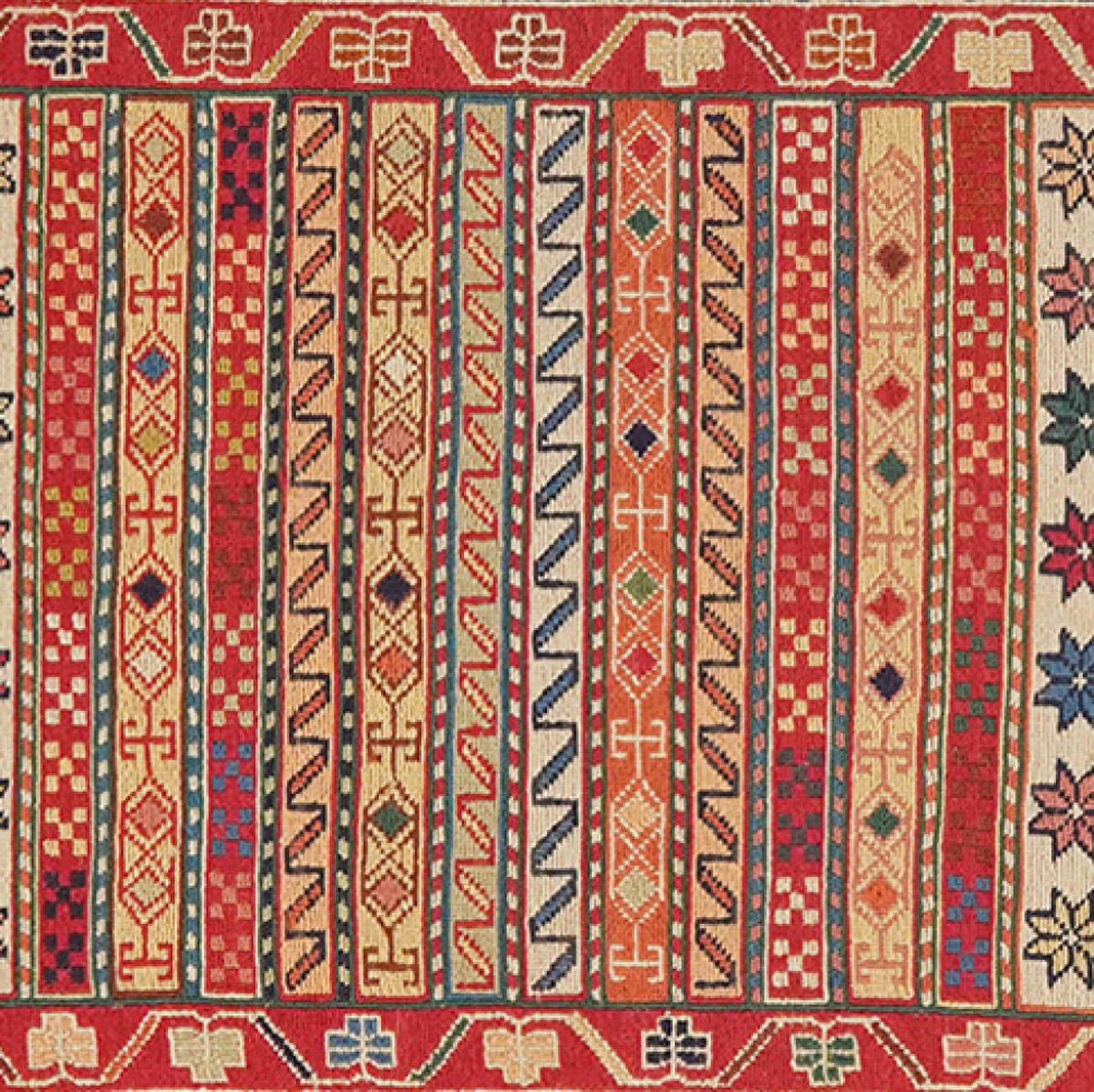 HANDWEBTEPPICH Sumak Shahsavan Mehrfarbig 93/73 cm Schurwolle - Multicolor, Textil (73/93cm) - Looma