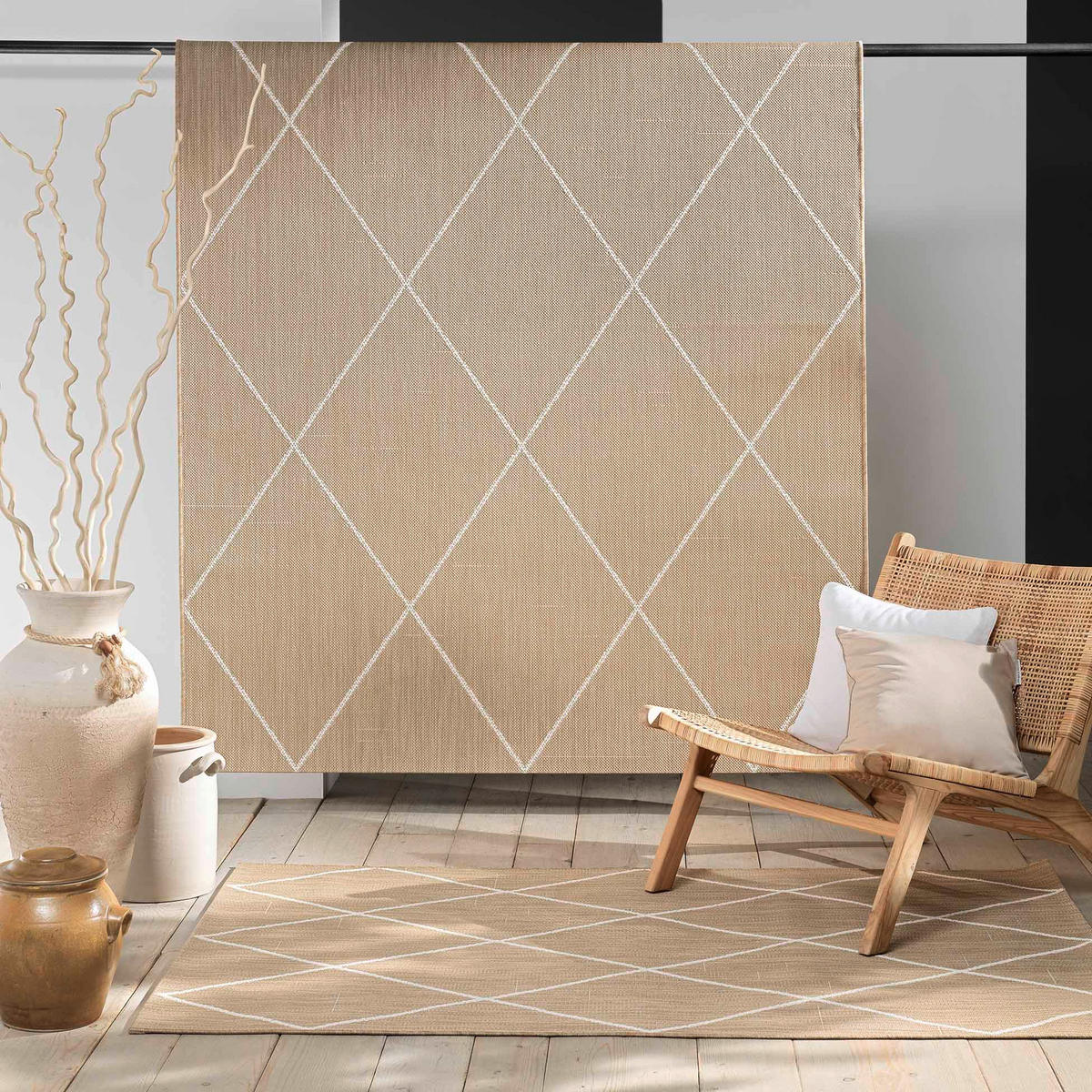 BALKONMATTE Damira 120/170 cm - Beige, Kunststoff (170/120cm) - Douceur d´intérieur