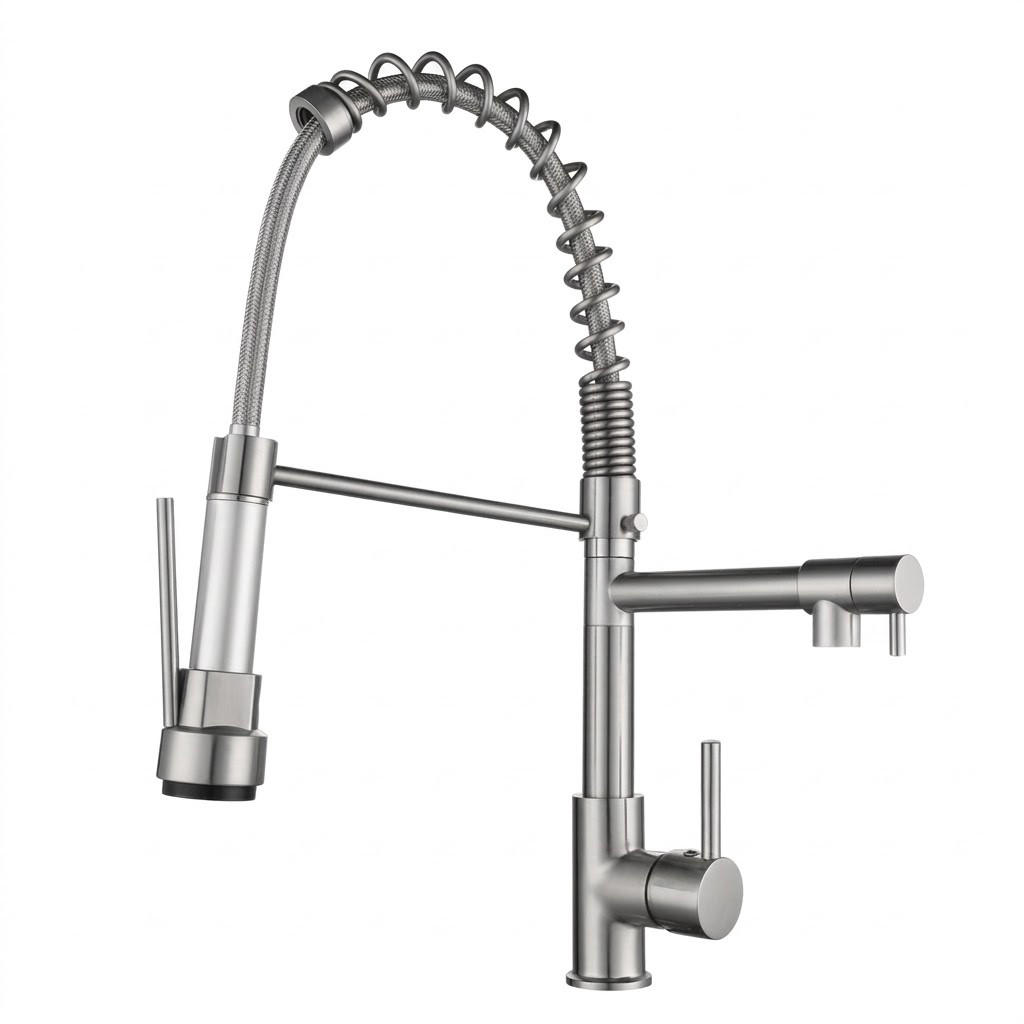KÜCHENARMATUR, 47 x 21 cm, silber - Silberfarben, Metall (60/7/30cm) - Vallsero