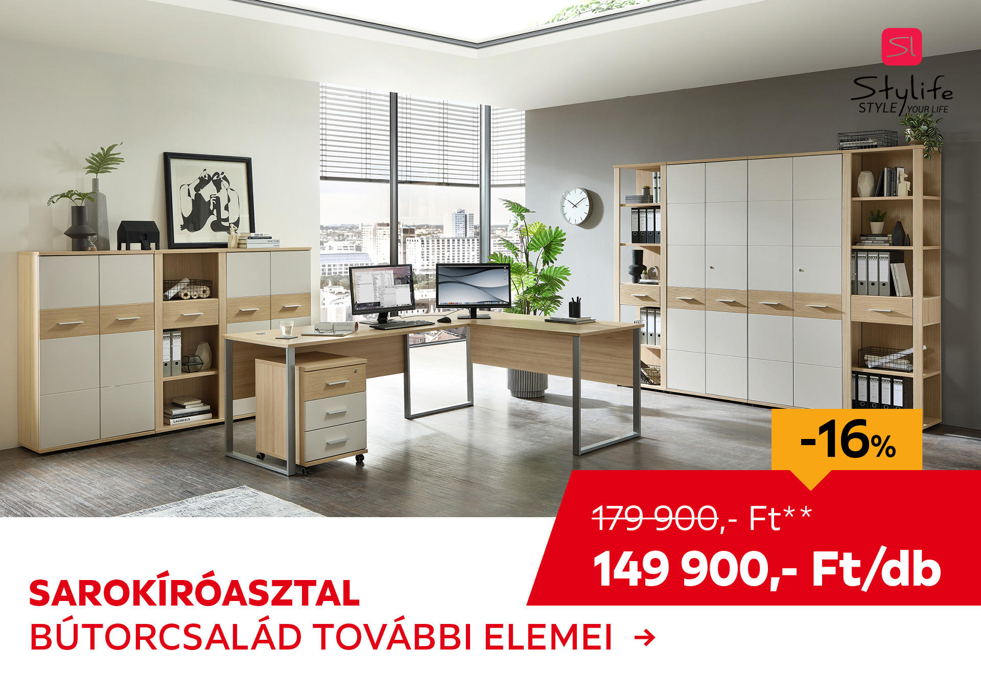 SAROKÍRÓASZTAL Kiemelt termék 179900 Ft.- helyett 149900 Ft.-