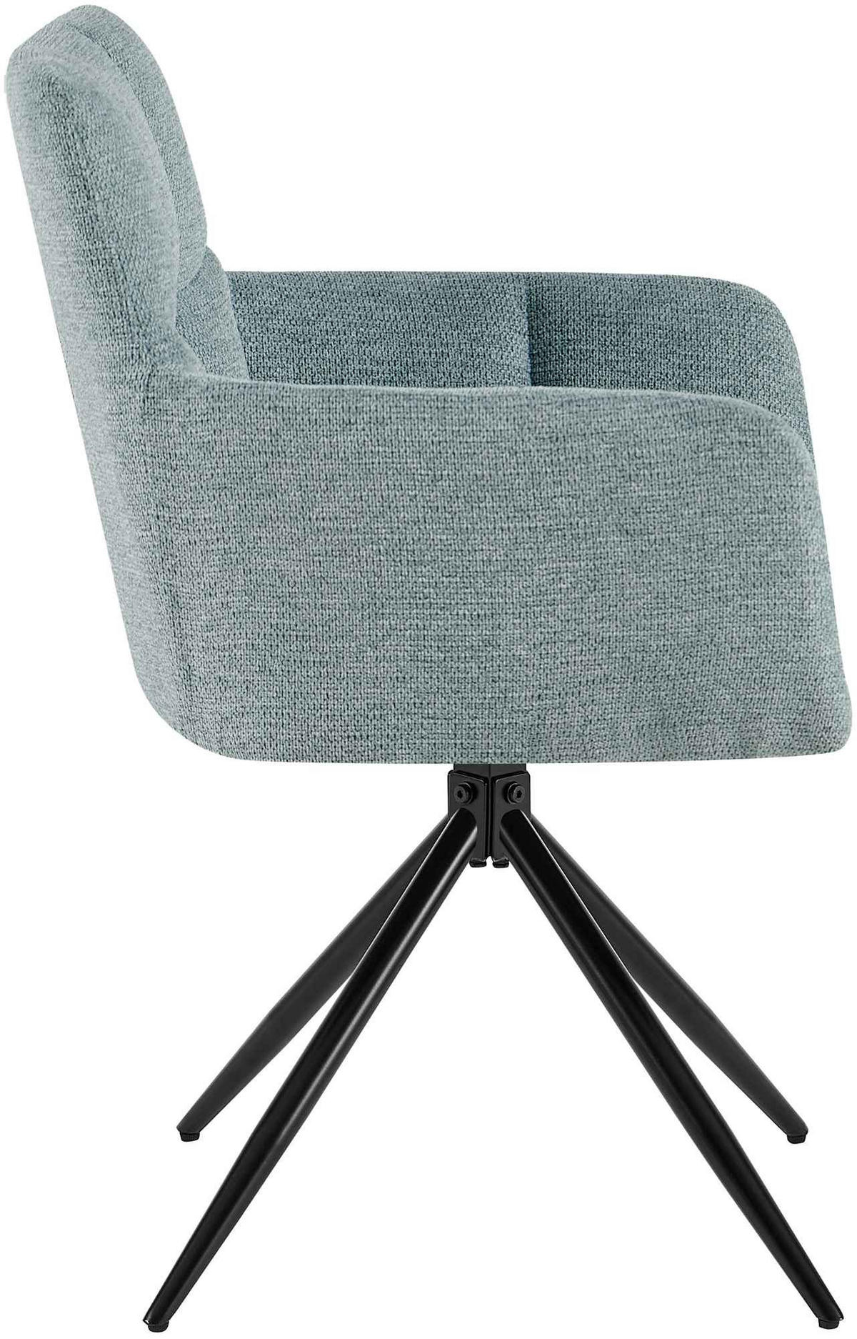 ESSZIMMERSTUHL Debas Stoff Türkis Wohnzimmerstuhl - Türkis, Textil (59/87/59cm) - DELUKE