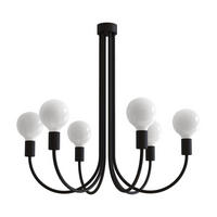 DECKENLEUCHTE - Schwarz, Metall (60/60/60cm) - Lumicom