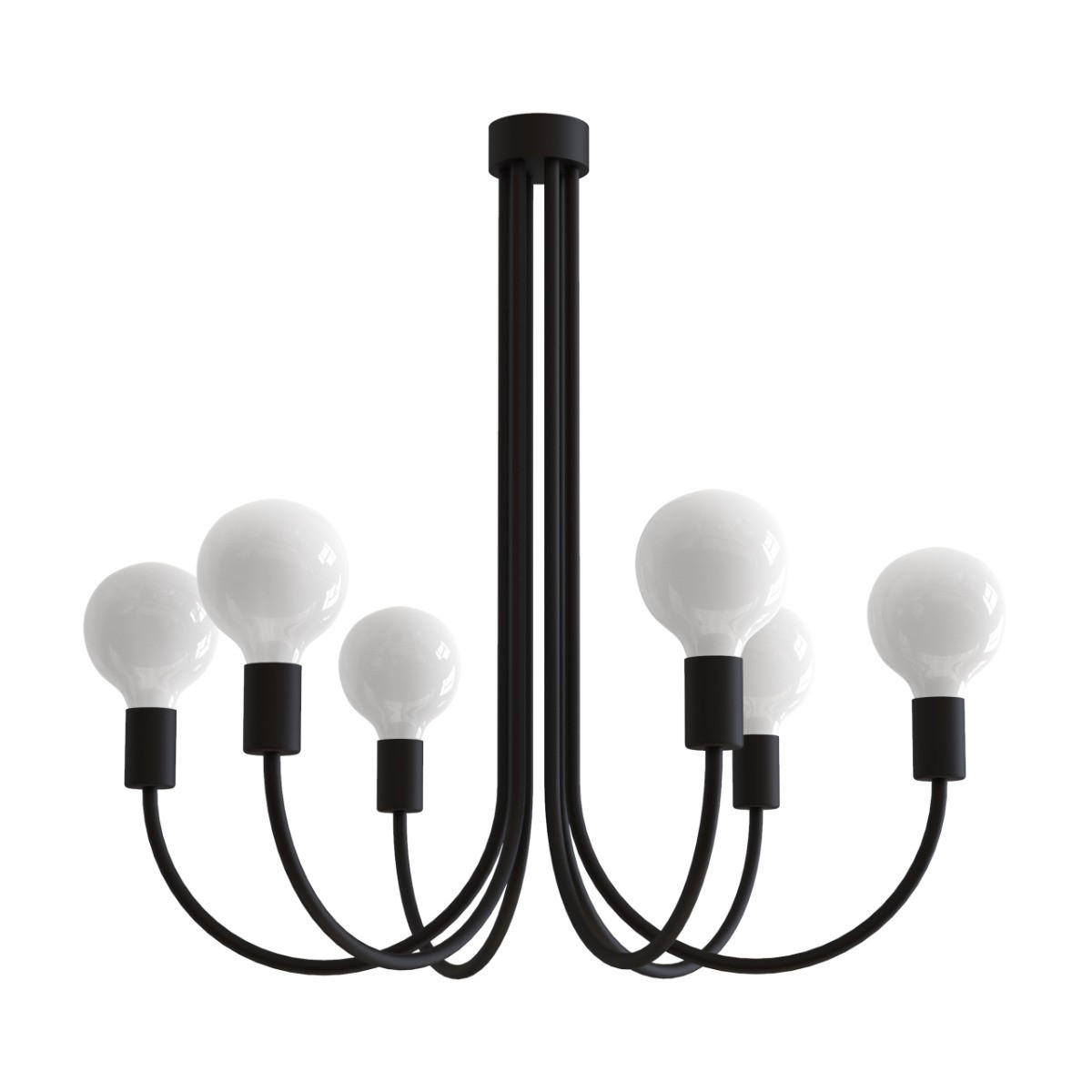 DECKENLEUCHTE - Schwarz, Metall (60/60/60cm) - Lumicom