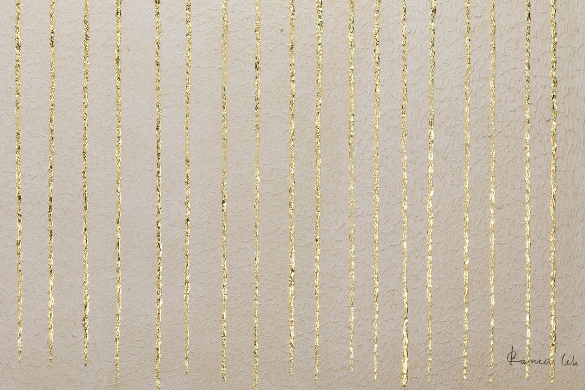 ACRYLBILD HANDGEMALT 100/75 cm - Goldfarben/Schwarz, Holz/Textil (1.8/75cm) - KUNSTLOFT