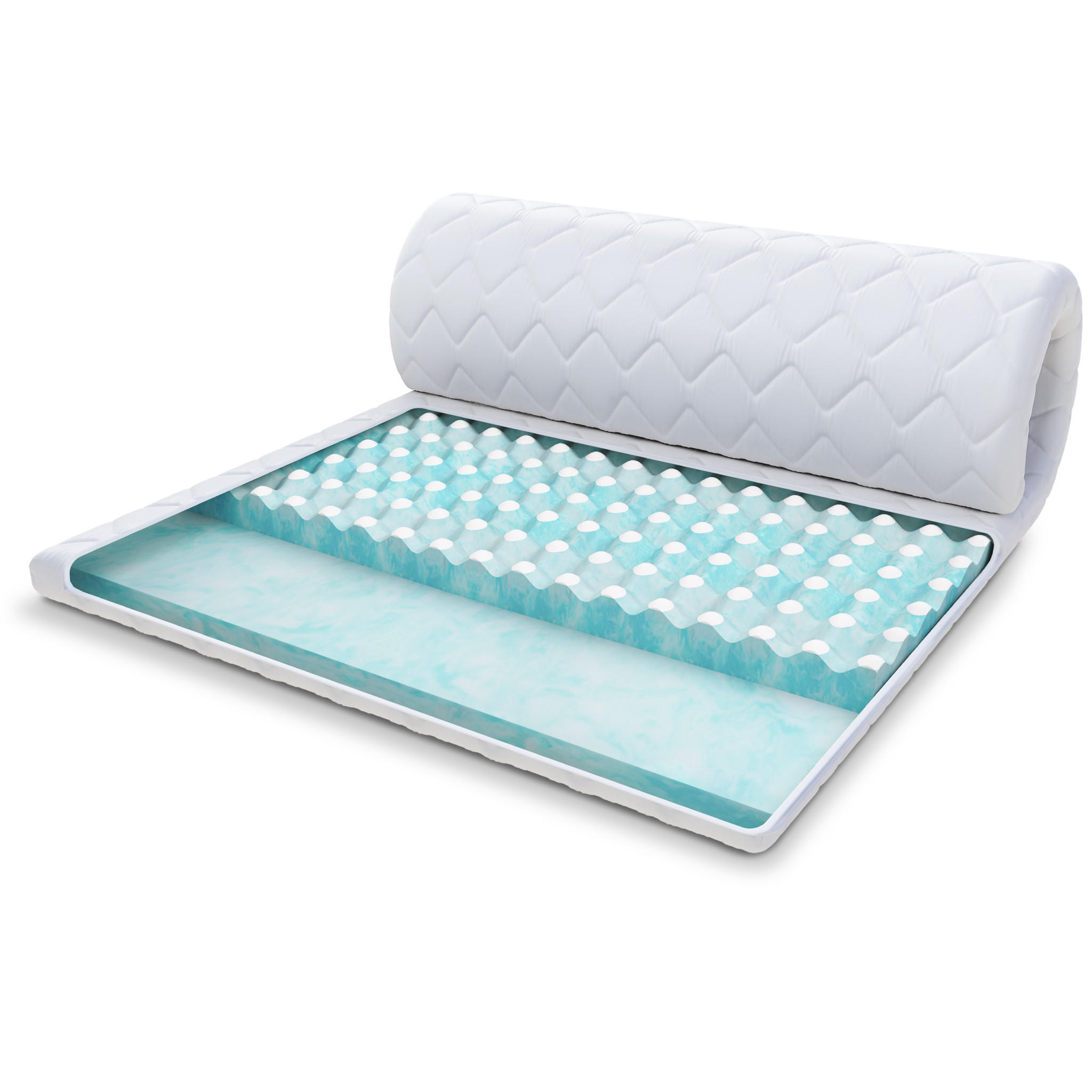 TOPPER Malta Double - Weiß, Kunststoff/Textil (90/200cm) - FDM