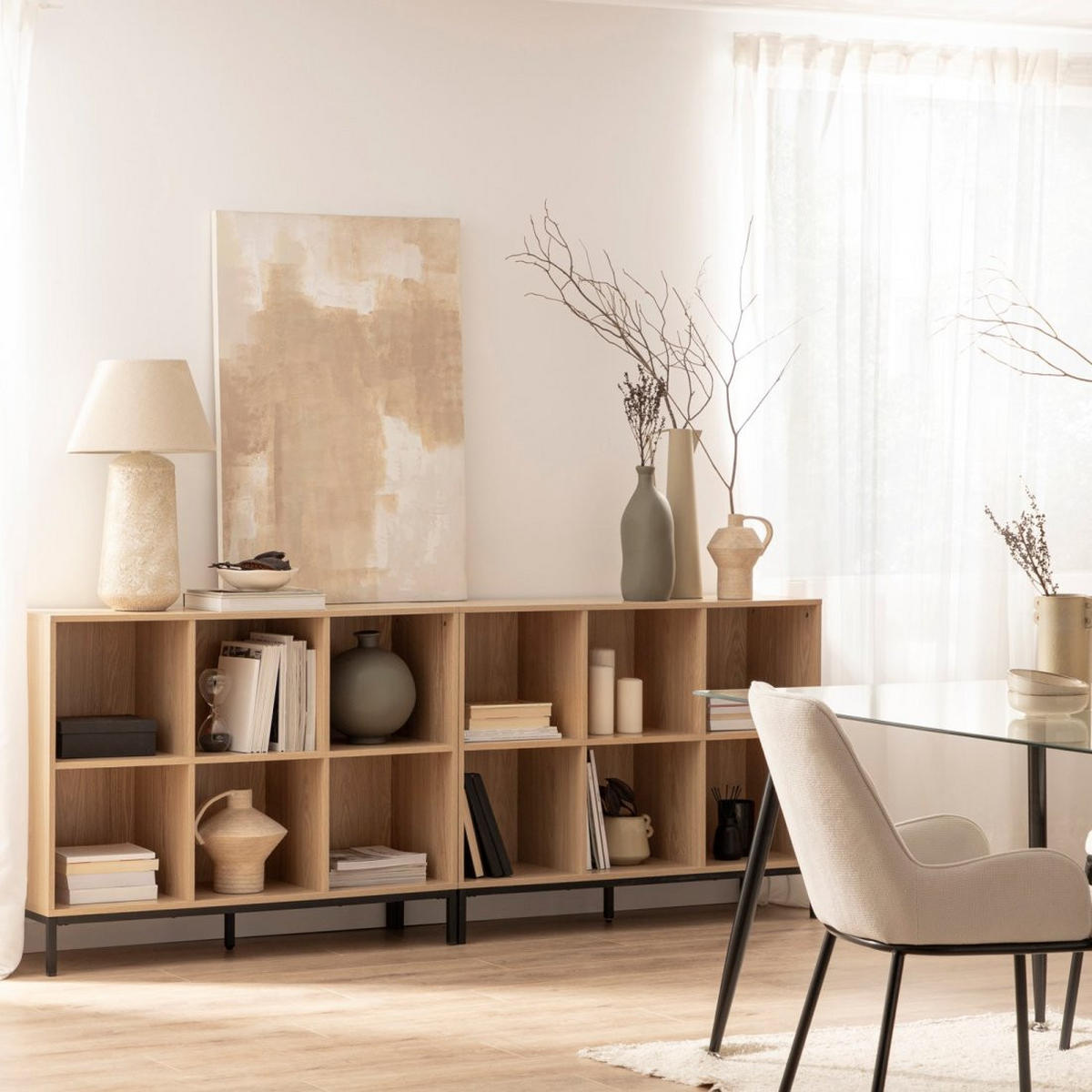 BÜCHERREGAL Remi Natürlich 110 cm x 85 cm - Naturfarben, Holzwerkstoff (110/85/35cm)