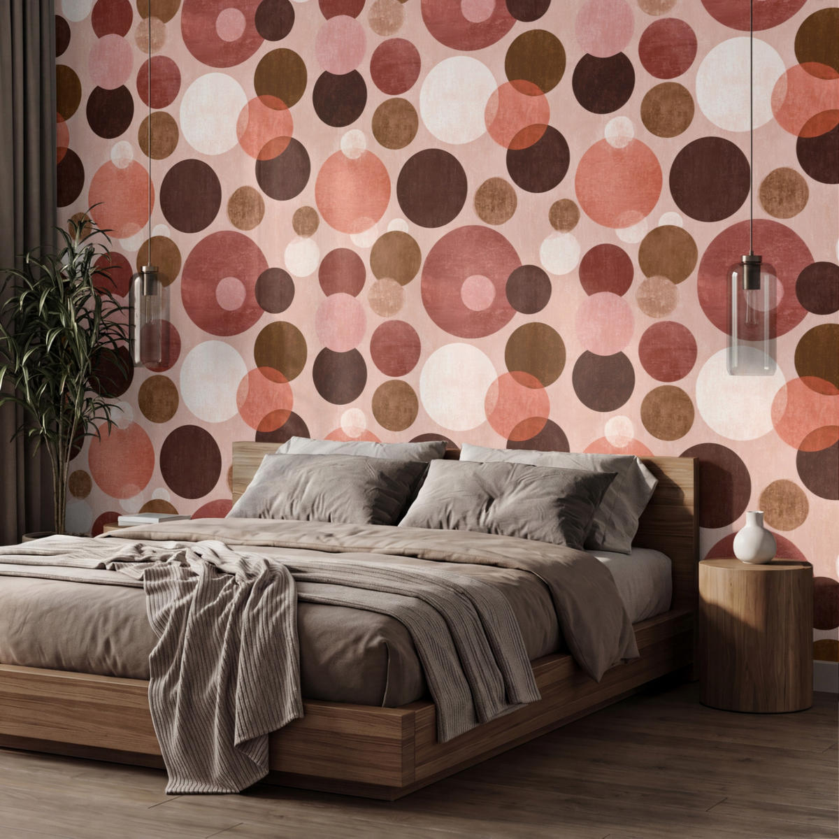 TAPETE - Kreise - Modern - Farbenfroh - 350x240 cm - Multicolor, Papier (350/240cm) - OnlyWow
