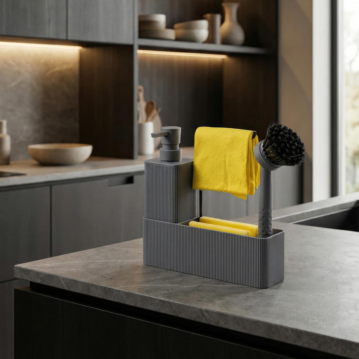 ERSATZBÜRSTEN 4er-Set, grau, Kunststoff - Grau, Kunststoff (6.5/5/6.5cm) - bremermann