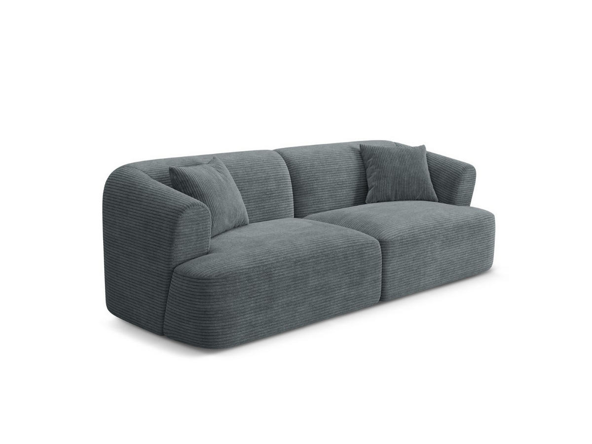 MODULARES-SOFA Campi aus Cord dunkelgrau 3 Sitzplätze - Dunkelgrau, Textil (90/70/220cm) - Cosmopolitan Design