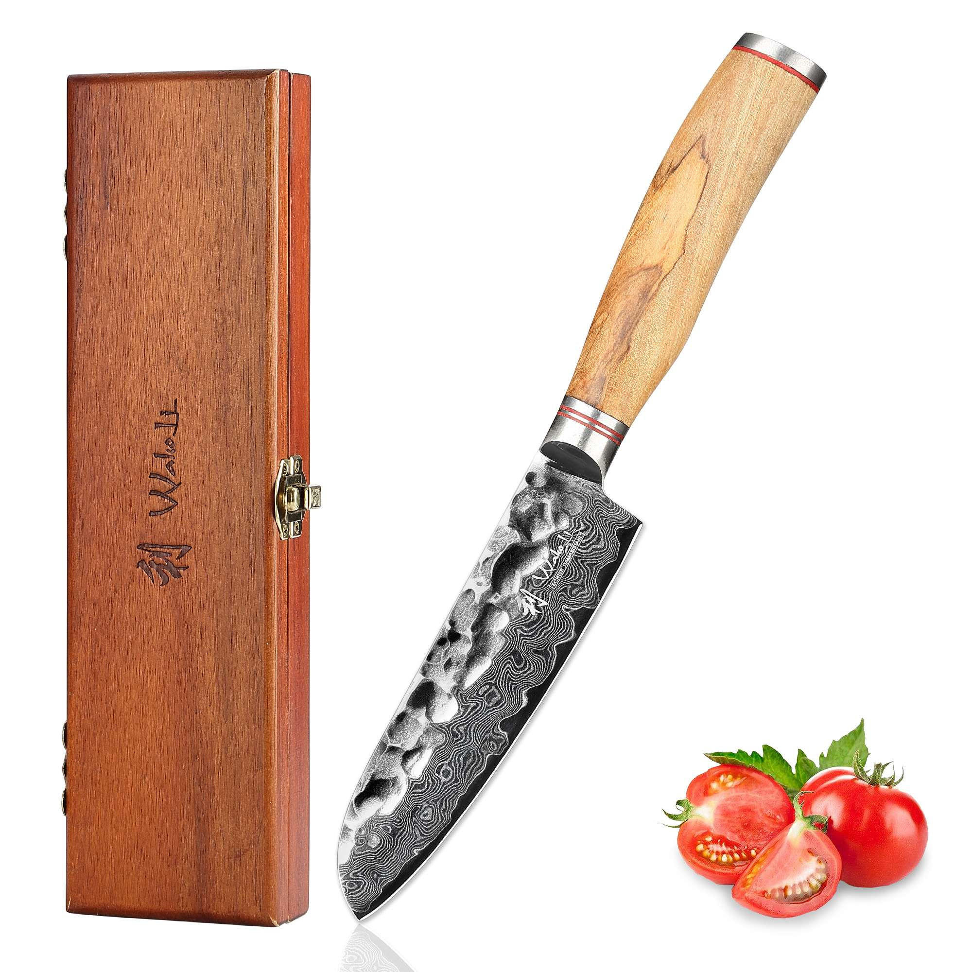 SANTOKUMESSER 12 cm - Braun, Holz/Metall (24cm) - Zayiko