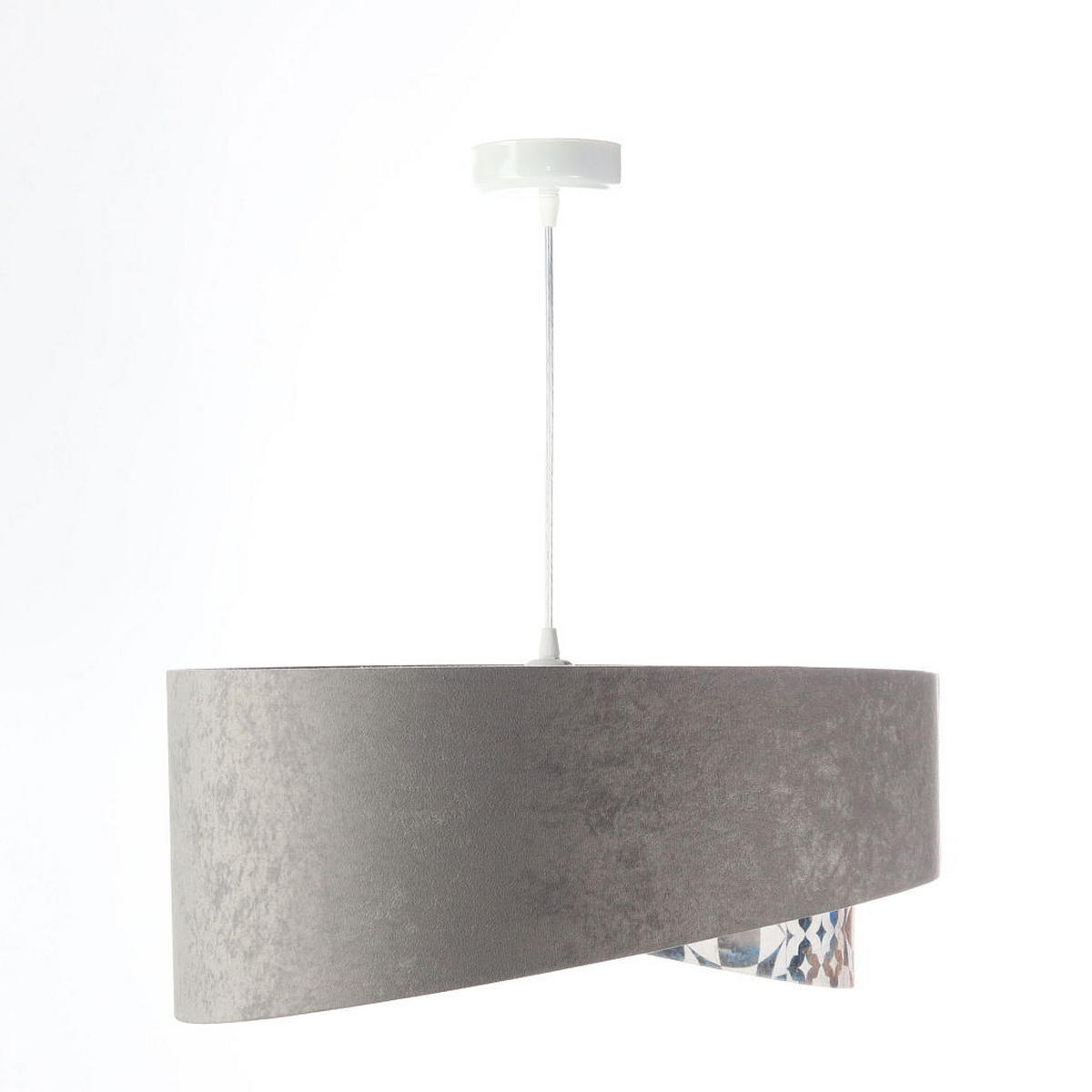 HÄNGELEUCHTE Grau 50/23 cm - Weiß, Kunststoff (50/1/23cm) - ONZENO