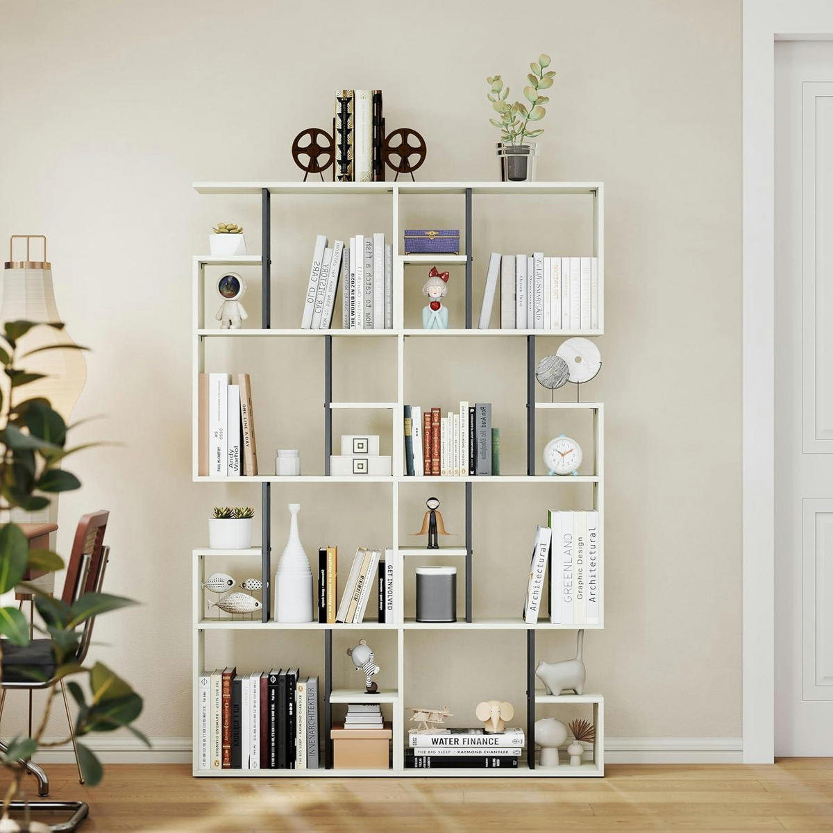 BÜCHERREGAL Manora Weiß 60 x 24 x 174 cm - Weiß, Holzwerkstoff (60/174/24cm)