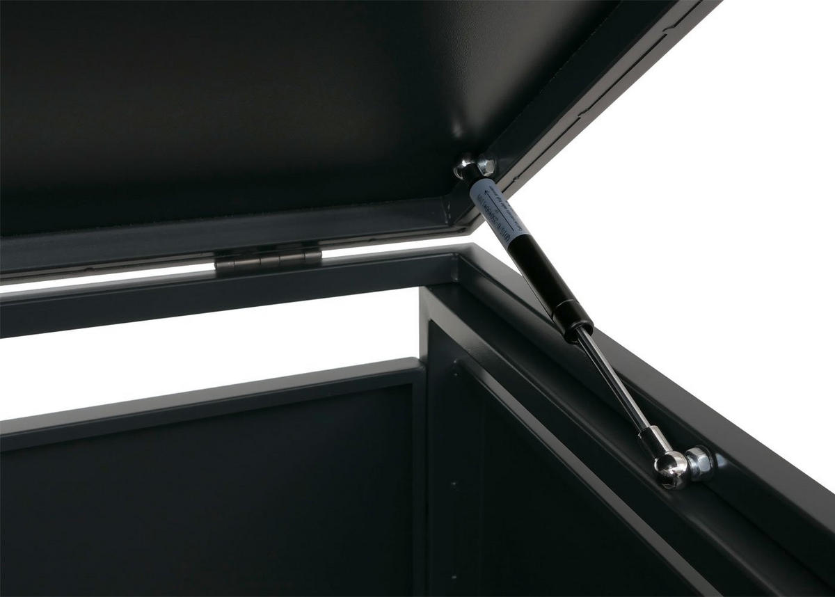 1ER-MÜLLTONNENVERKLEIDUNG Anthrazit, Braun - Anthrazit/Braun, Metall (68/122/84cm) - MCW