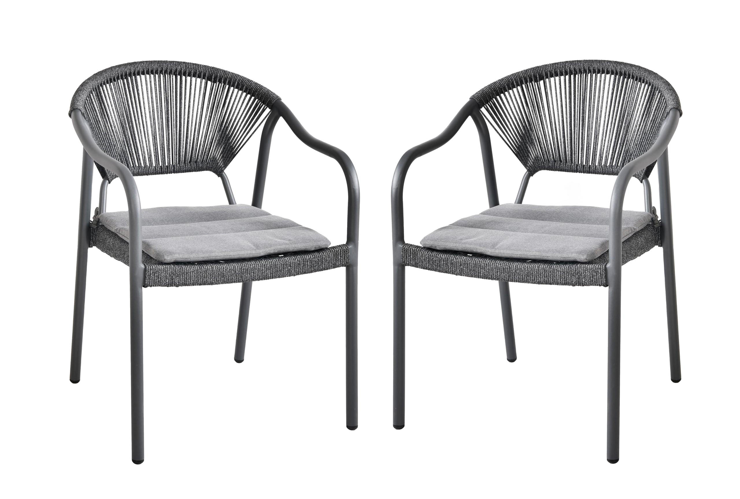 Deluke Gartenstuhl Anthrazit 63x82.5x57 cm