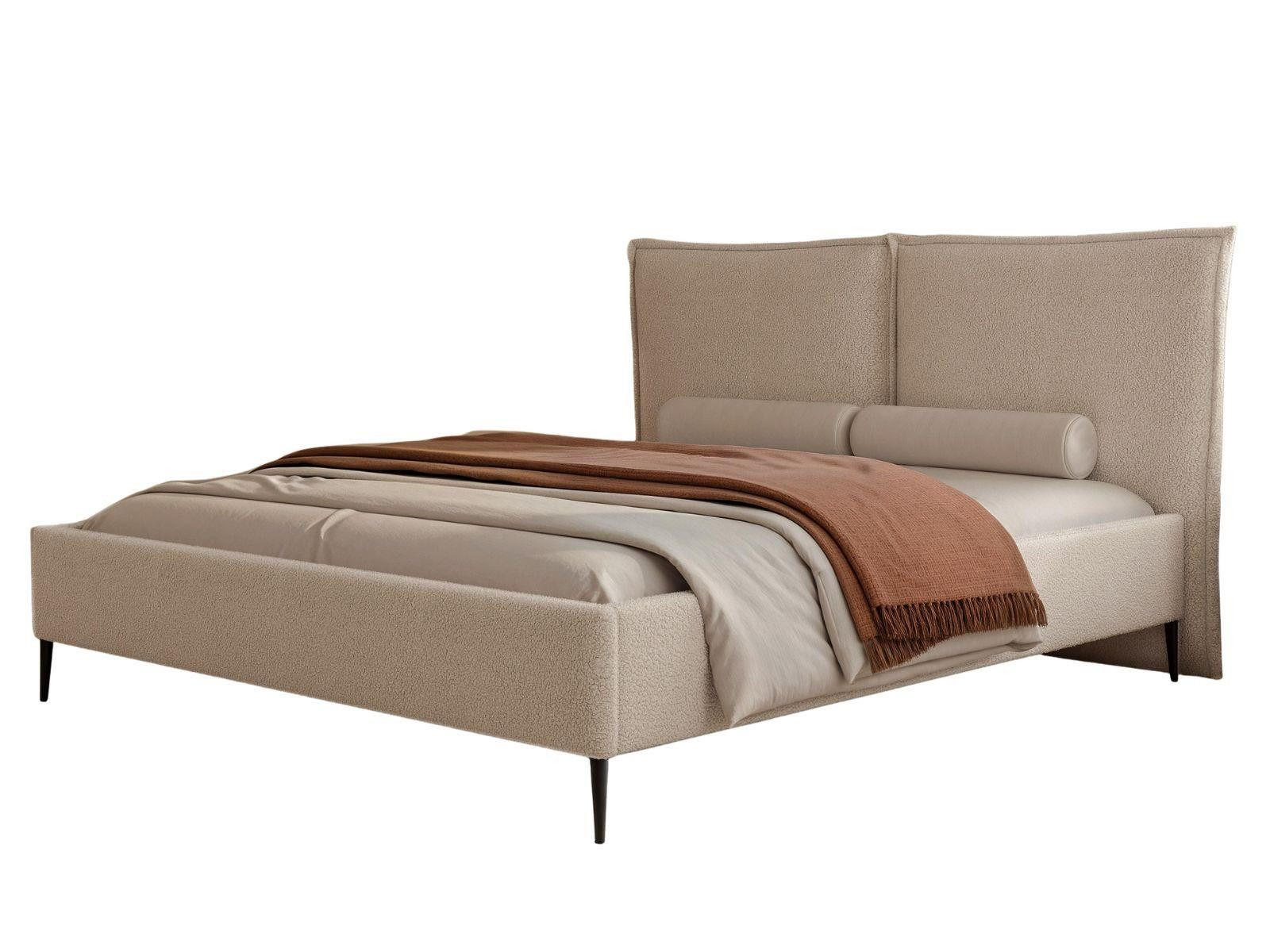 POLSTERBETT metallrahmen beige 120x200 ORION - Beige, Holzwerkstoff (120/200cm) - Compleo24