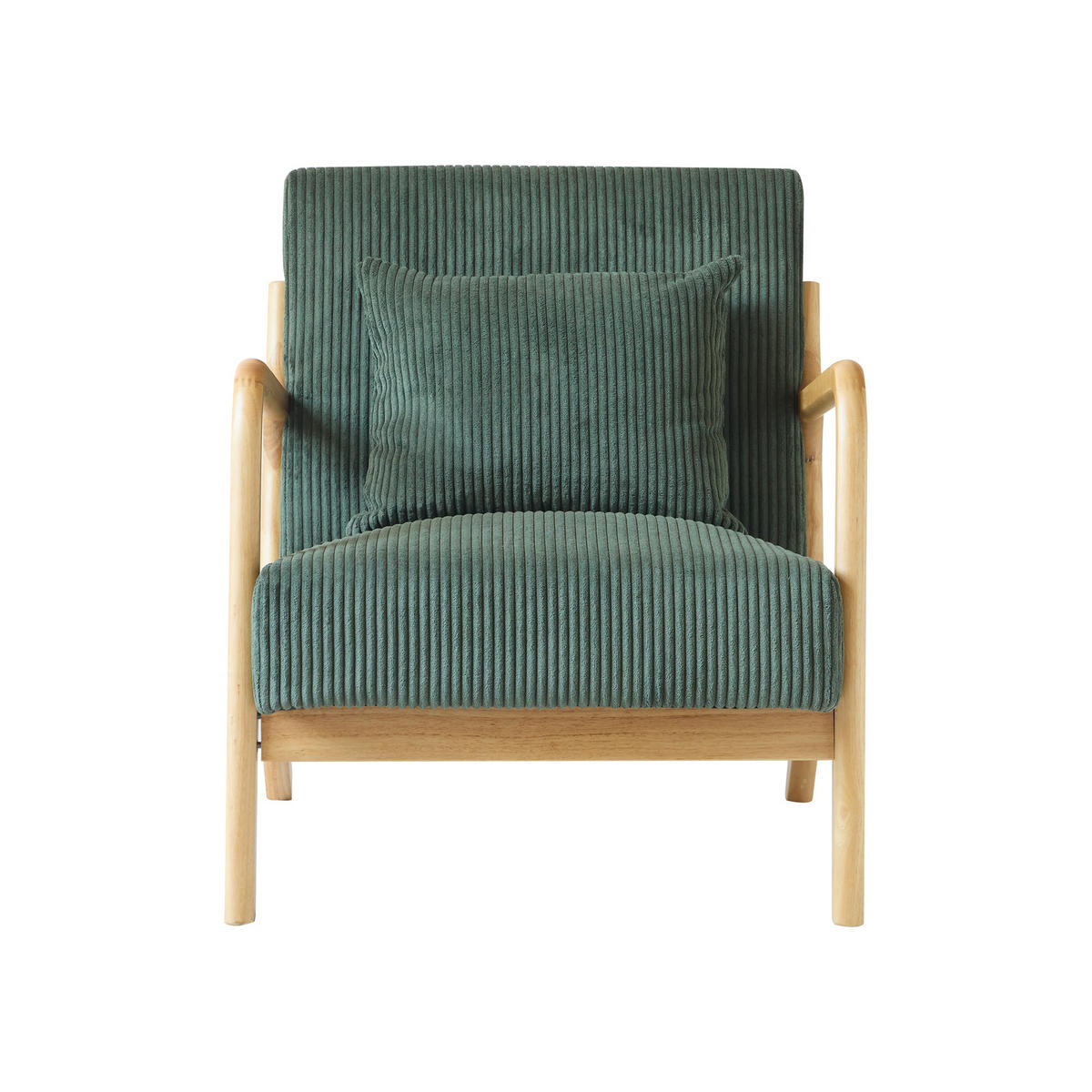 SESSEL Holz Grün - Grün, Holz (64/74/80cm) - Nordlys